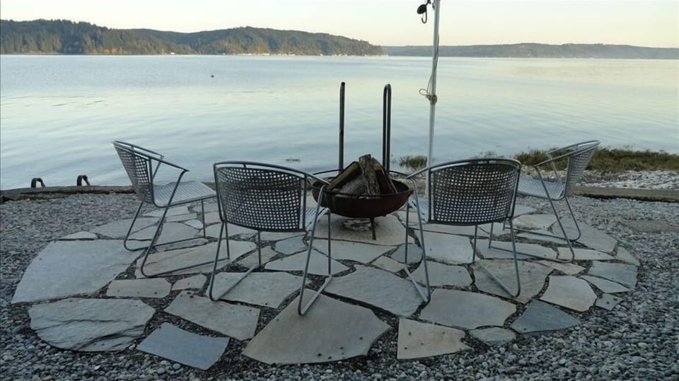 The firepit and view