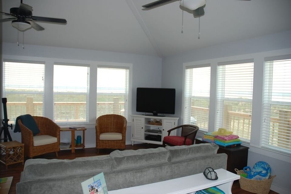 View of the gulf from the living area
