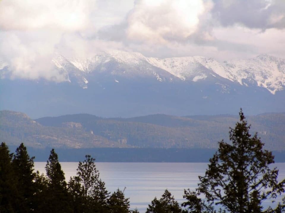 Overlooking beautiful Flathead Lake and the Mission Mountains. 
