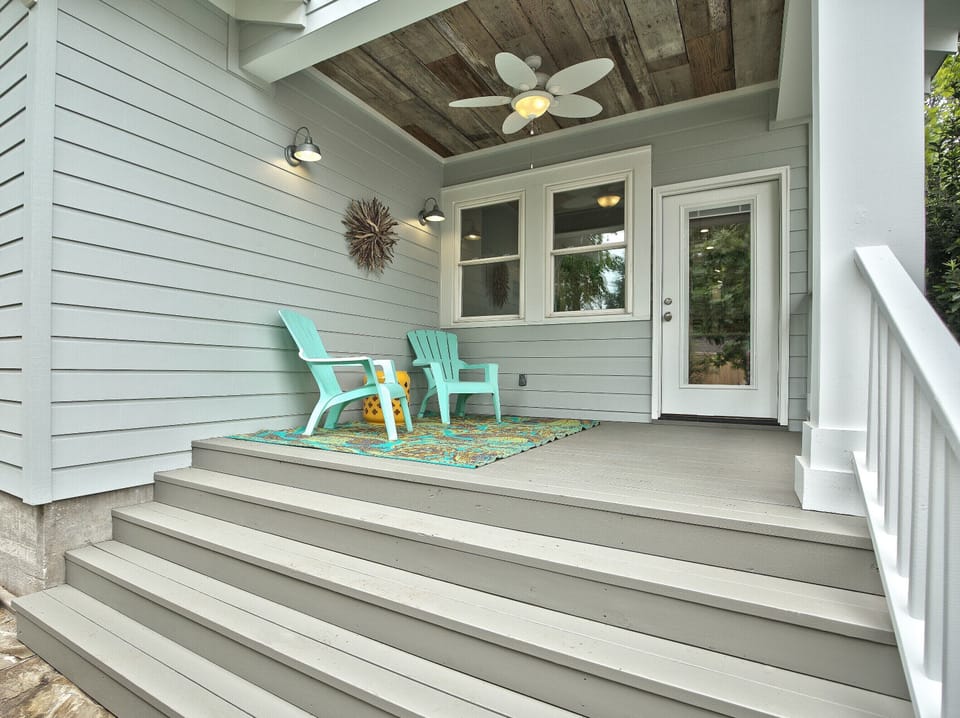 Cozy back patio to enjoy morning coffee or evening libation.