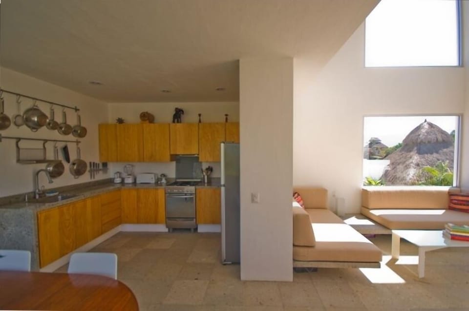 Kitchen & Living Room seen from the Formal Dining Room