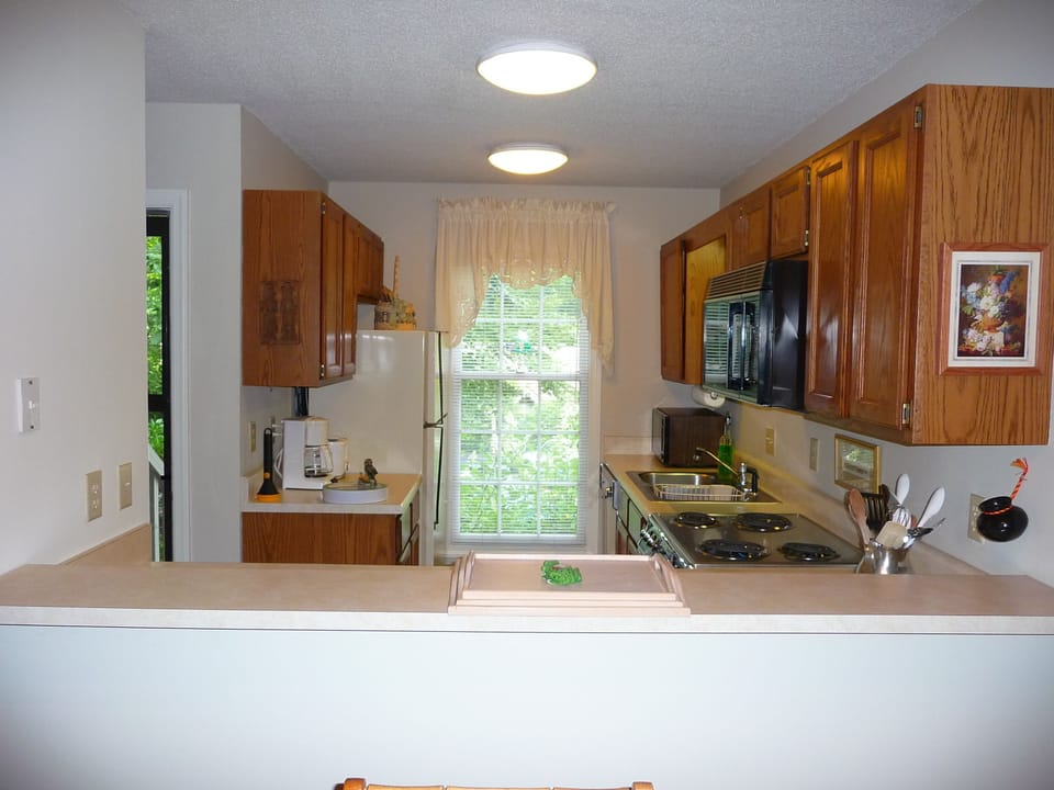the kitchen looking in from the dining room