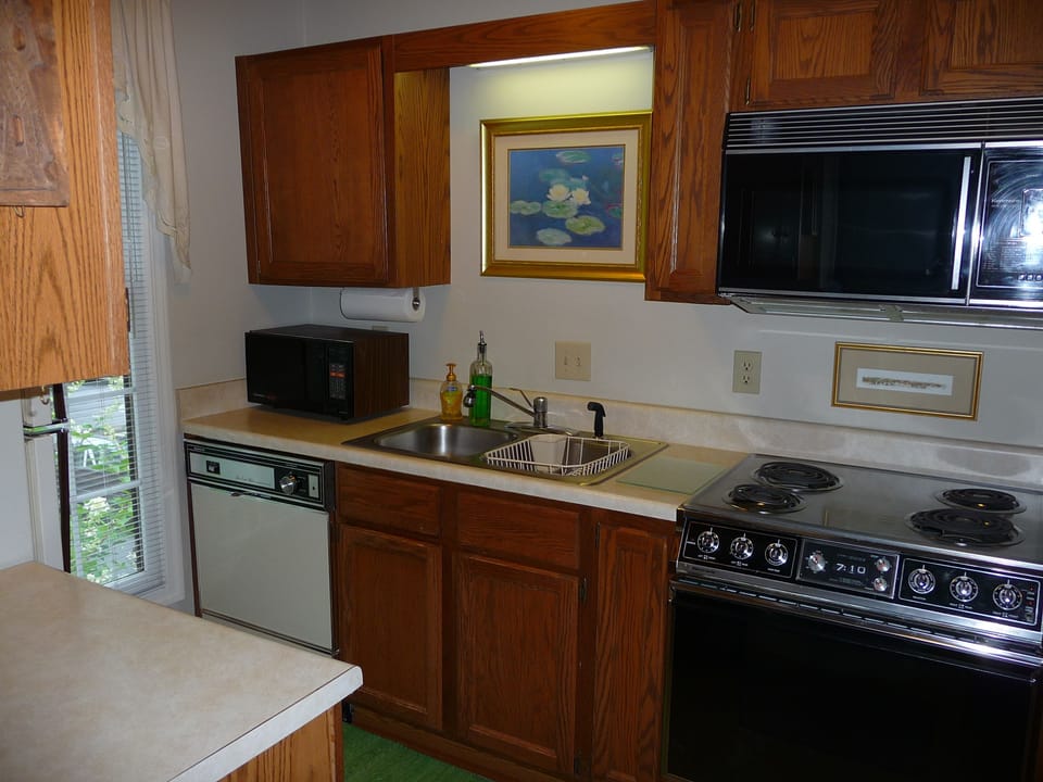 the kitchen
