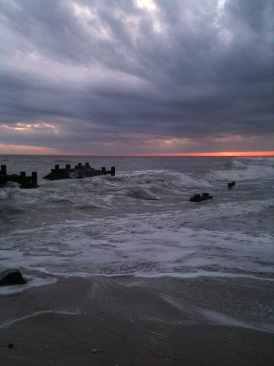 This is the area where the surfers surf, close to house.