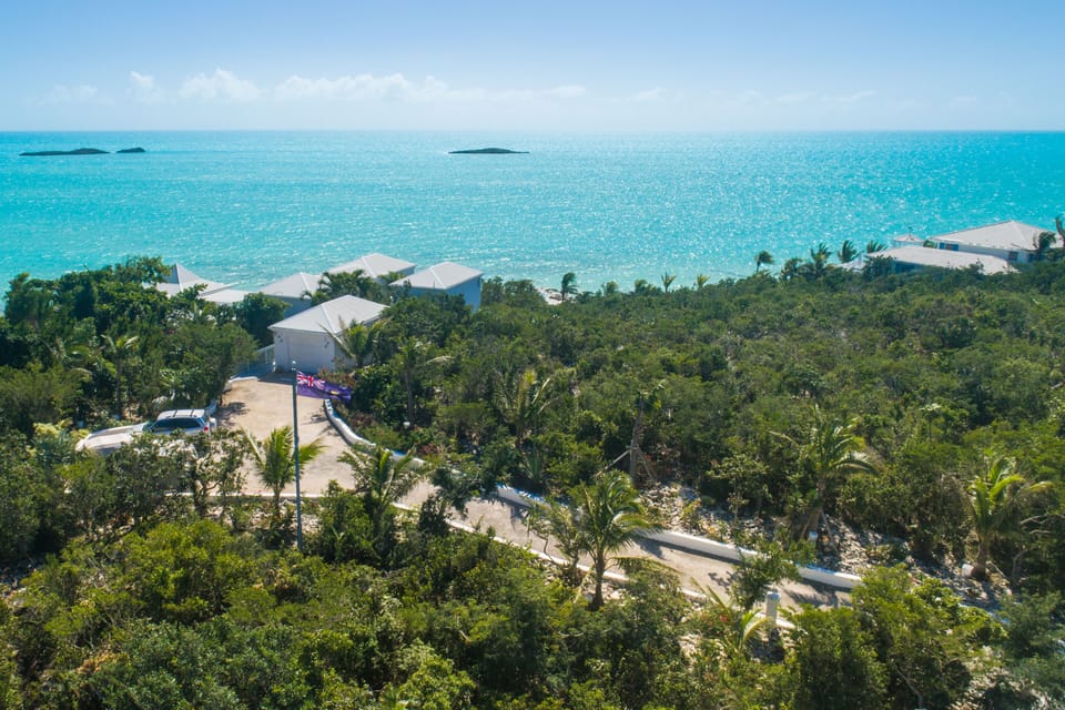 overlooking the Caicos bank
