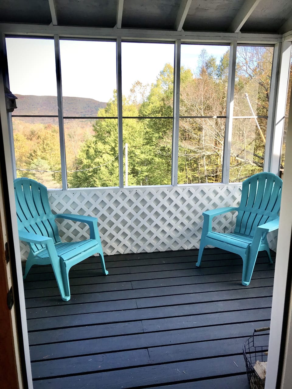 Covered porch with a view!