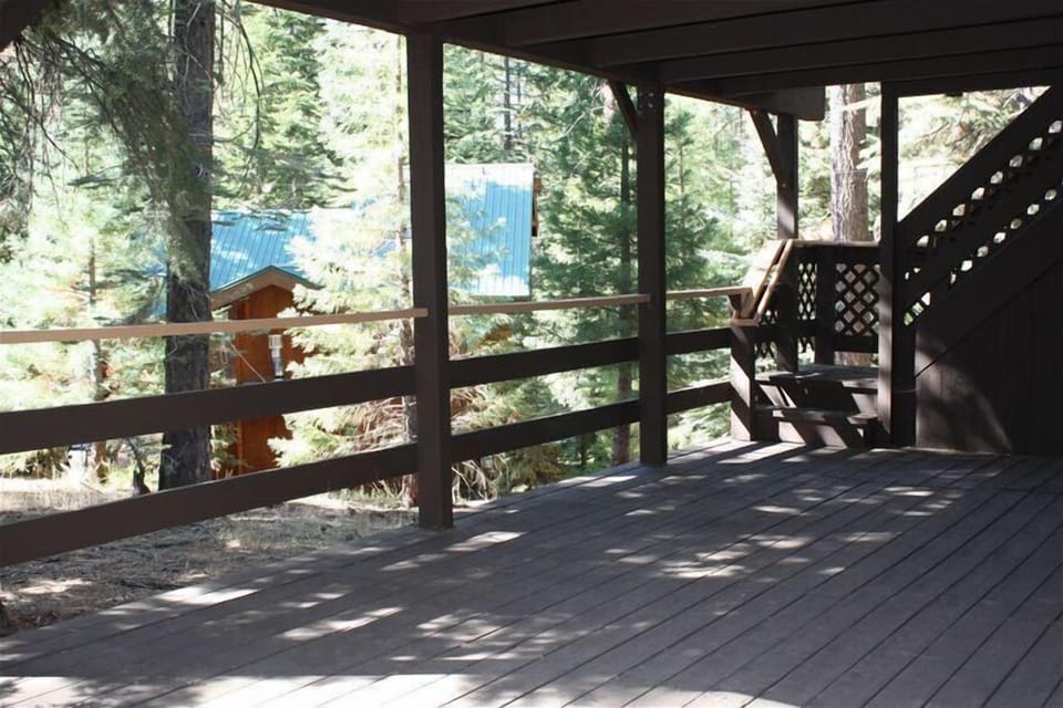 Quiet, secluded lower deck shared by two master suites