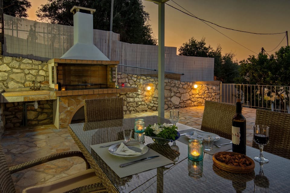 Enjoy tasty treats around the built barbecue