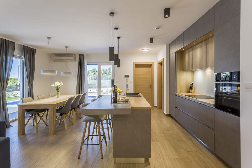 Dining and kitchen area.