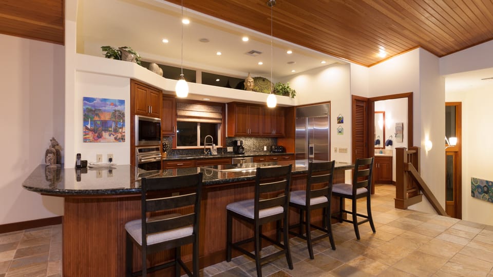 Additional island seating for four