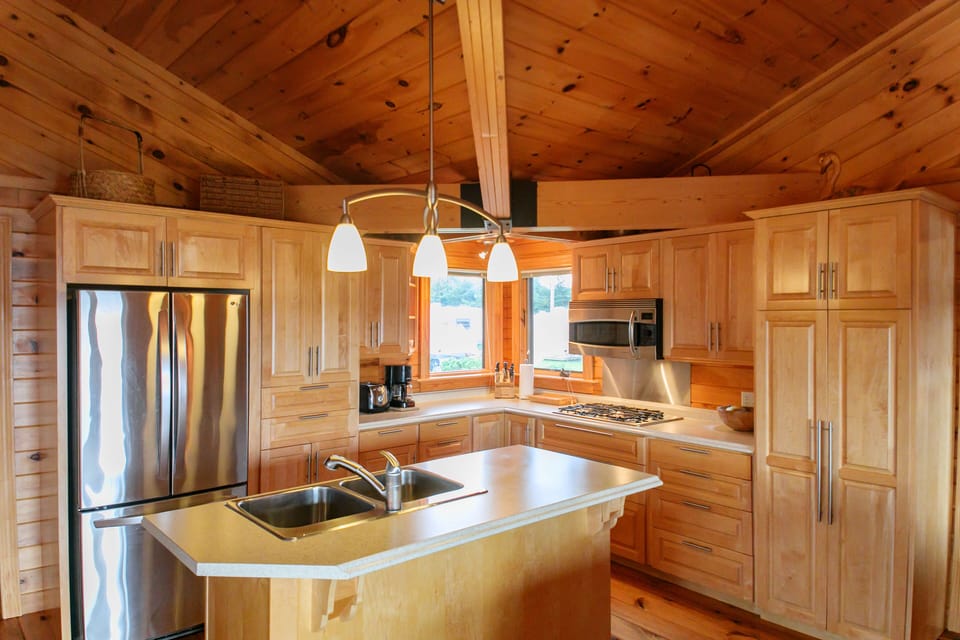 Kitchen with gas burners and any equipment you'll need.