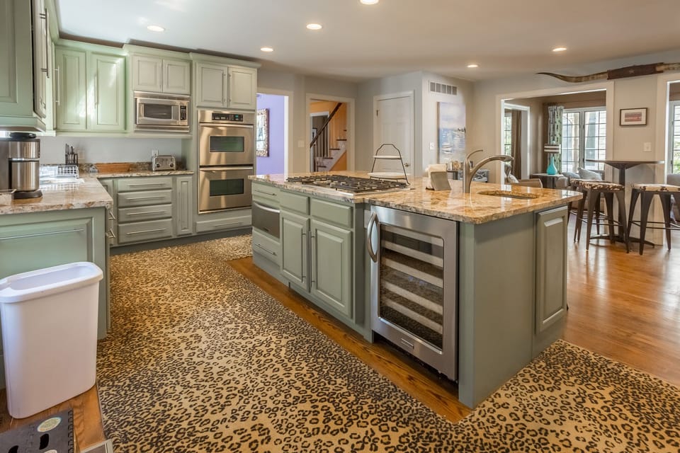 Kitchen with wine cooler
