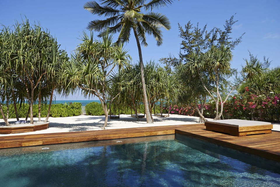 Swimming pool and... indian ocean