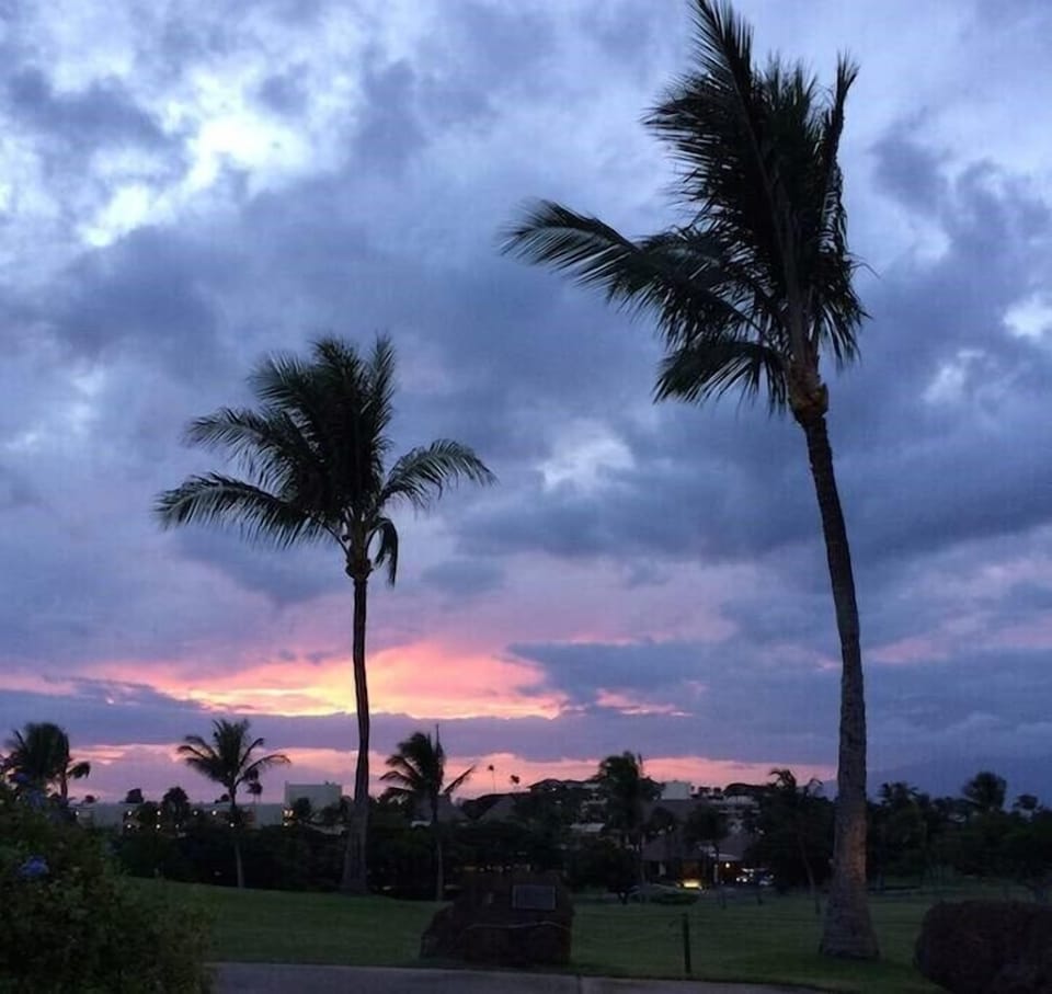 Pretty sunset on the golf course right in front of the resort