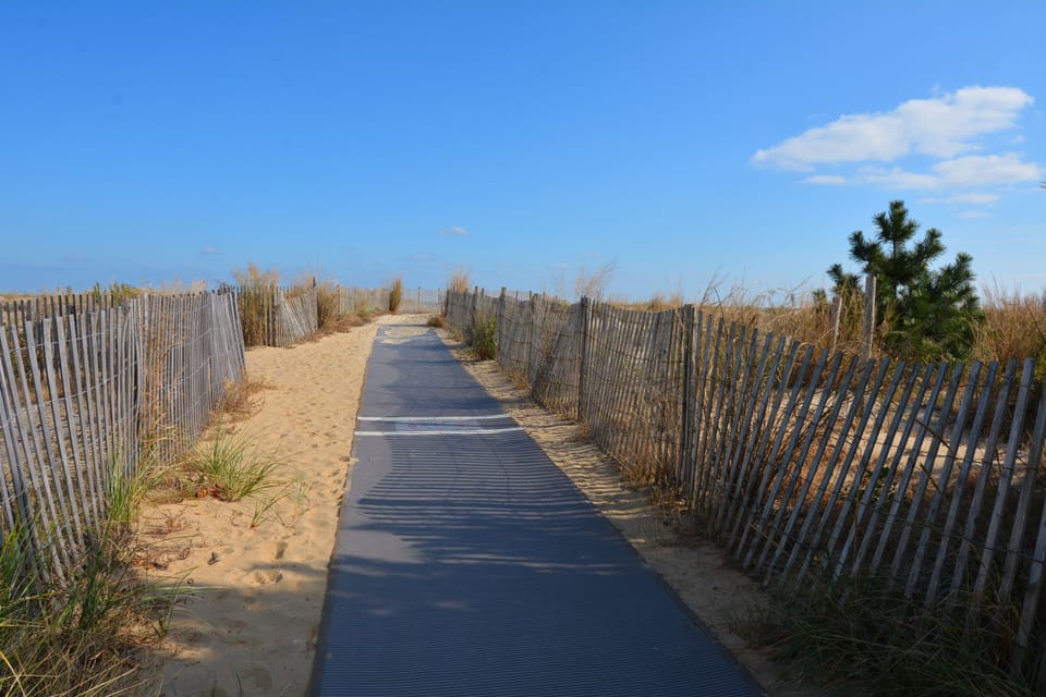 Entrance to the beach has a mat for easier access!
