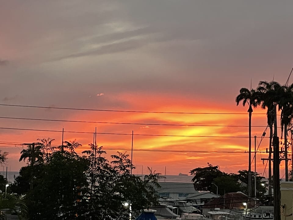 Sunset view from patio