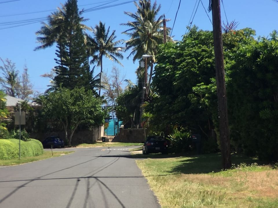 The beach entrance right down from the house