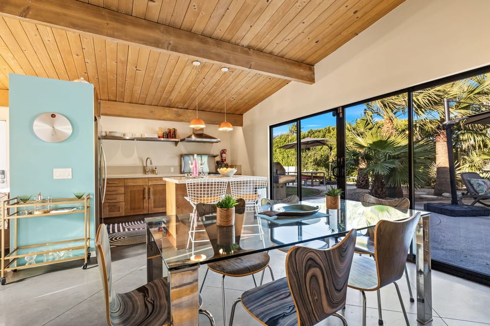 Open views of the beautiful backyard