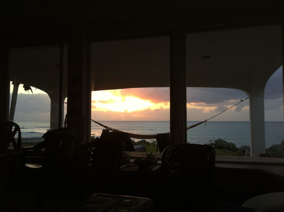 Sunset view from in the condo