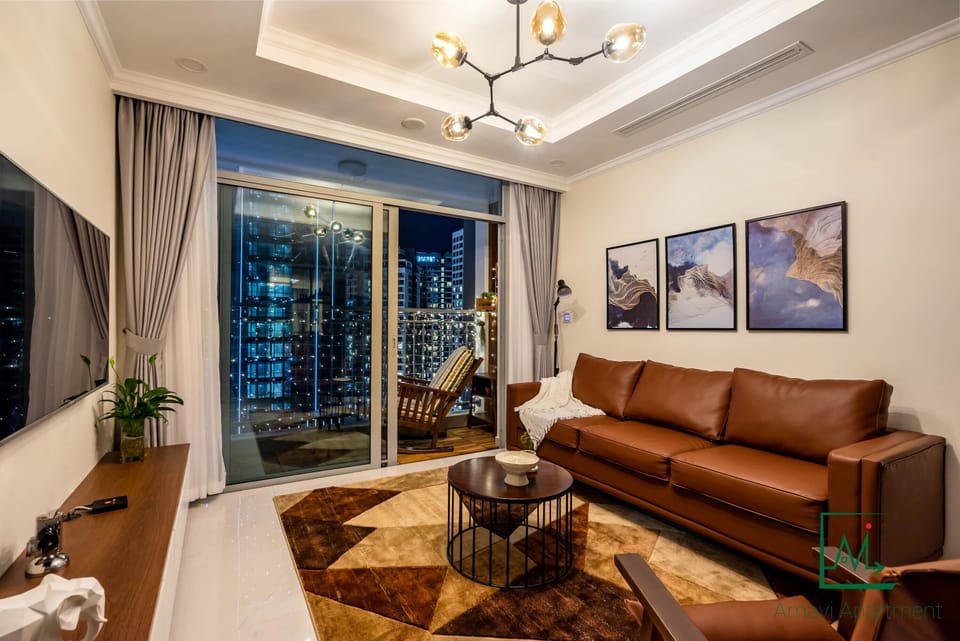 Luxury and cozy design for spacious living room