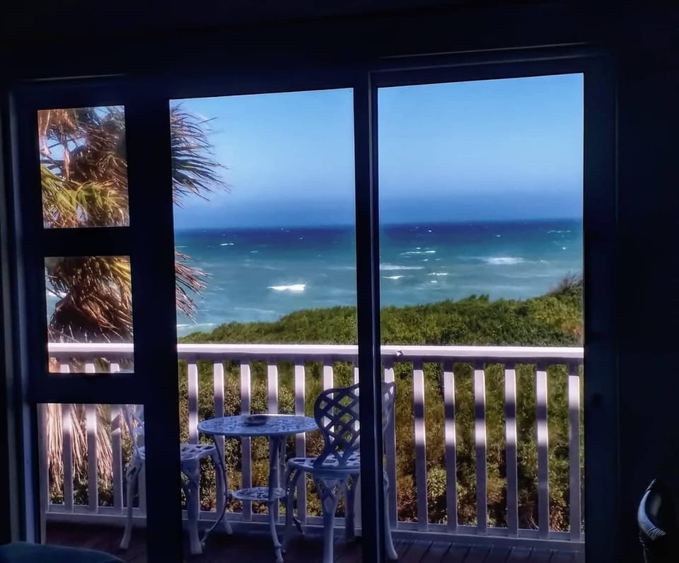 View from balcony outside the double room