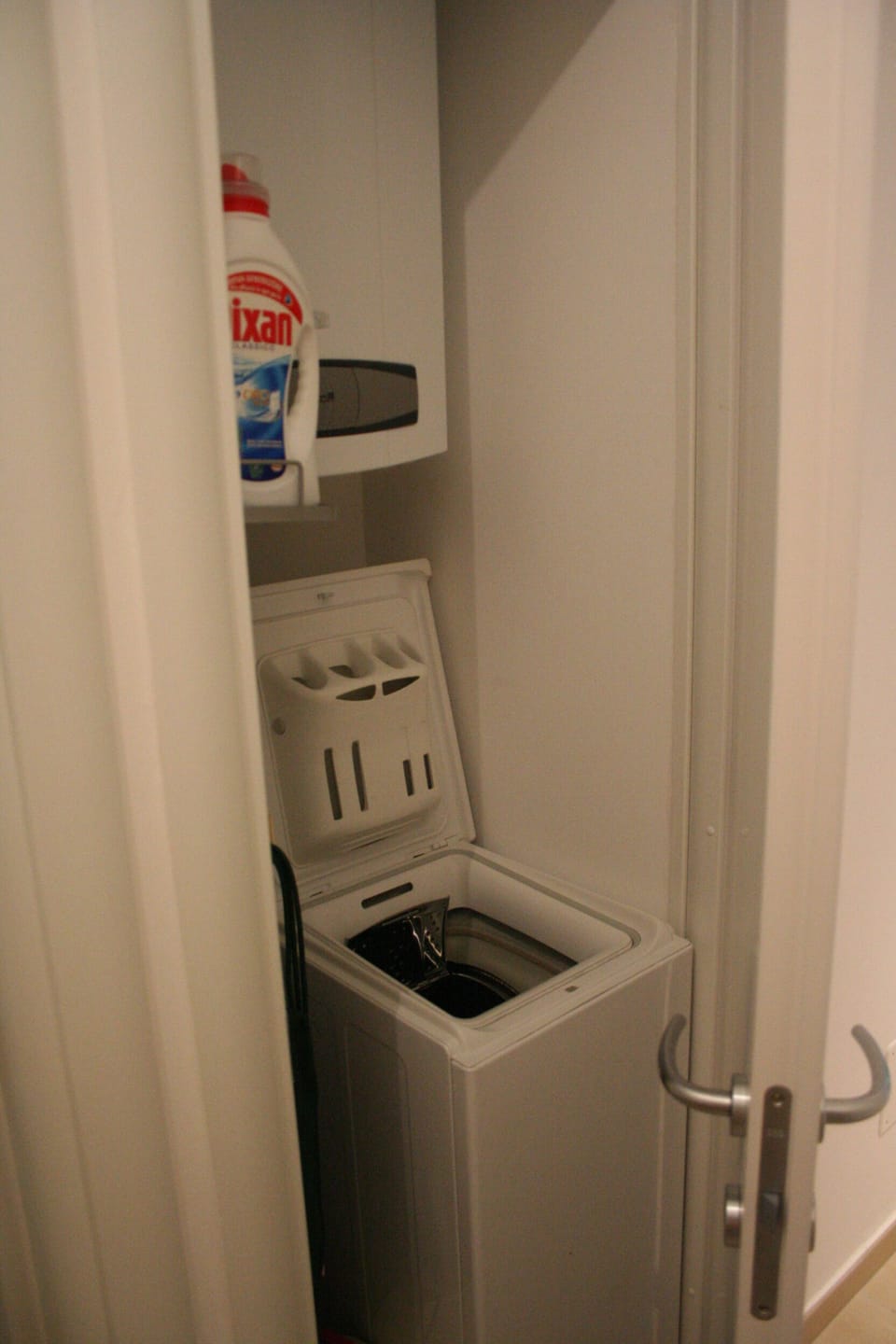 The washing machine is available