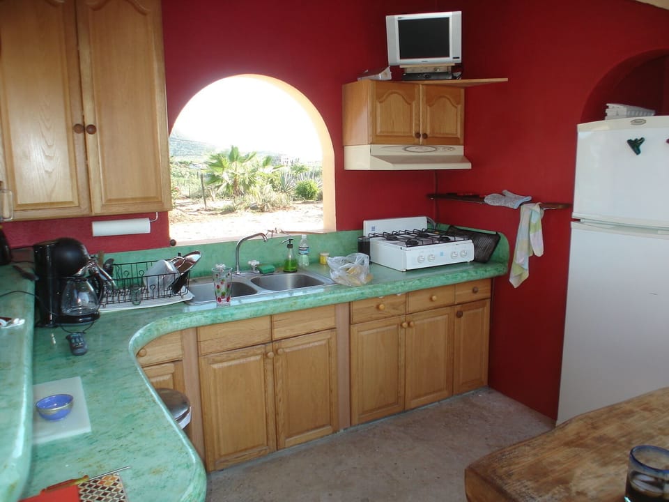 Outdoor Kitchen with views to mountains.