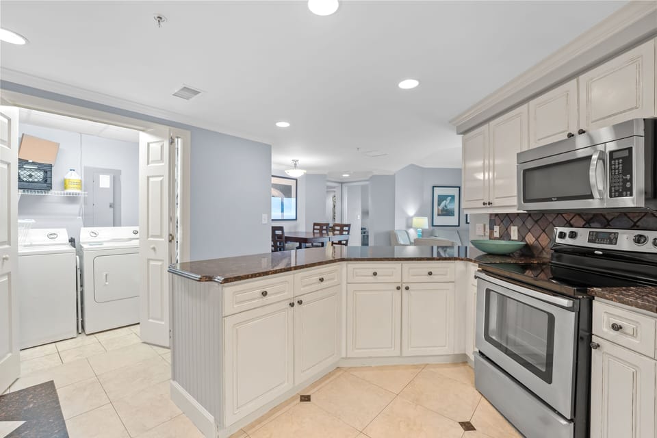 laundry area across from kitchen