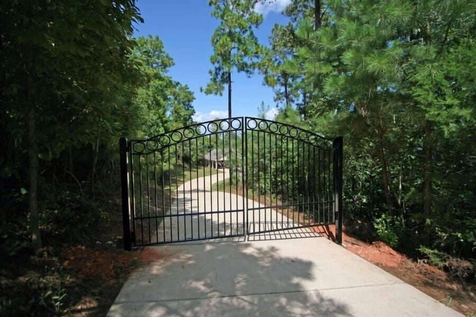 Gate to private driveway.