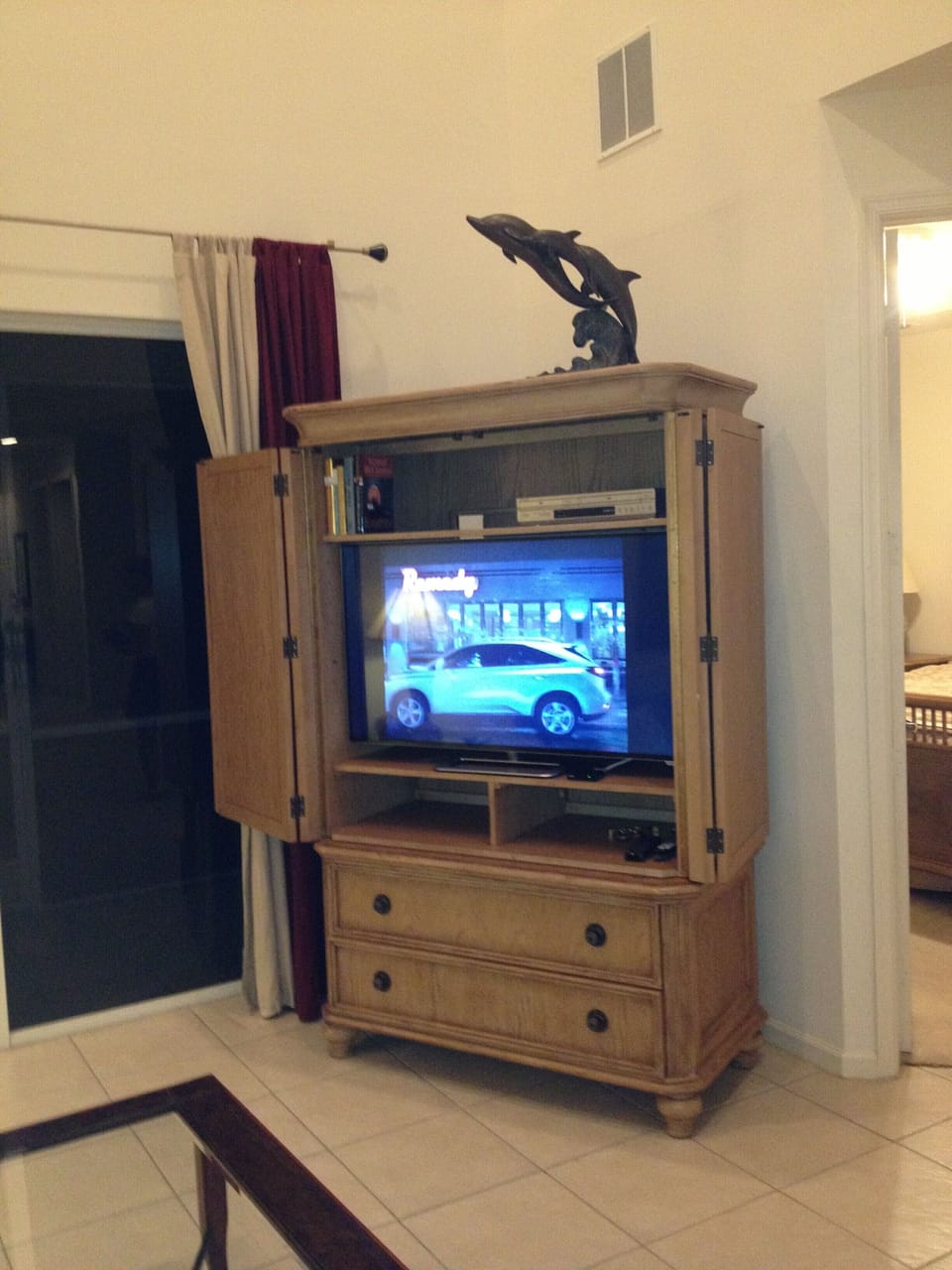 Living room TV... 2 bedrooms have TV as well. 