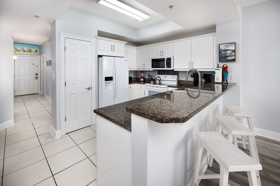 Full Kitchen - 
Summer Place Resort, Unit 305 Okaloosa Island Fort Walton Beach Vacation Rentals