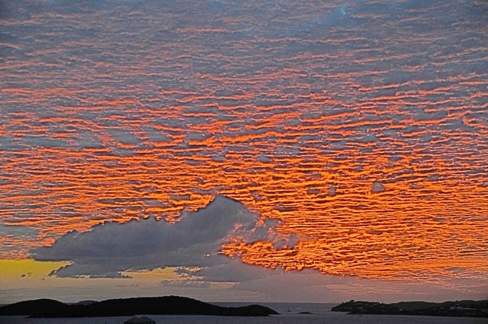 SW sunset sky from apartment deck