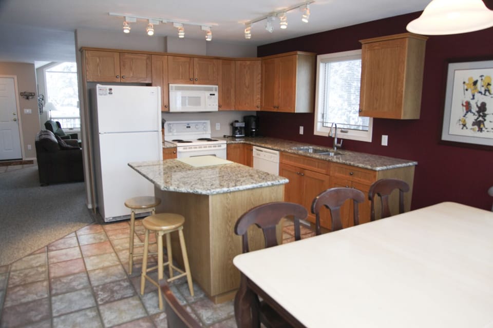 Island is great focal point for entertaining.