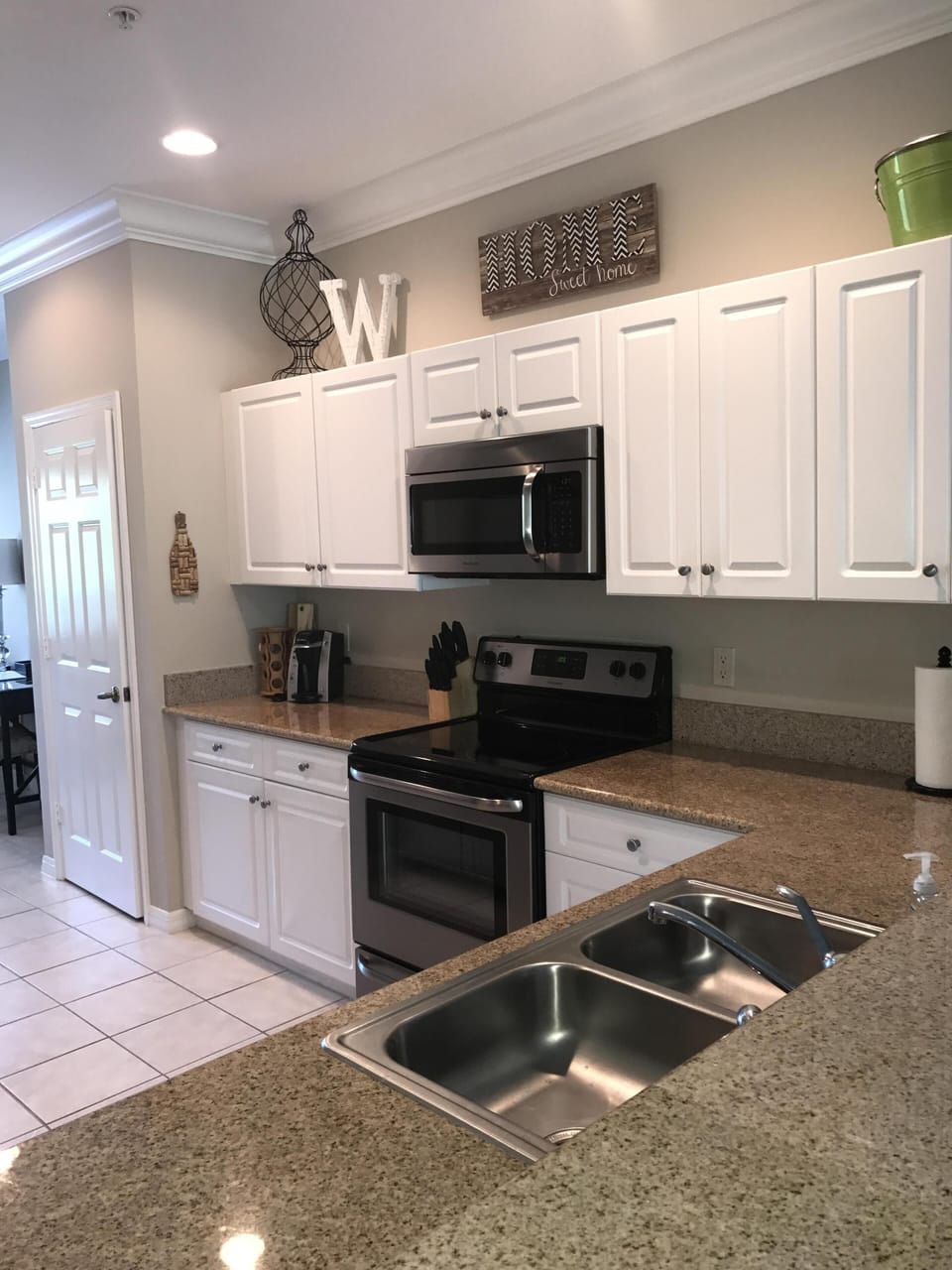 Kitchen, fully equipped. All new stainless appliances plus washer & dryer.