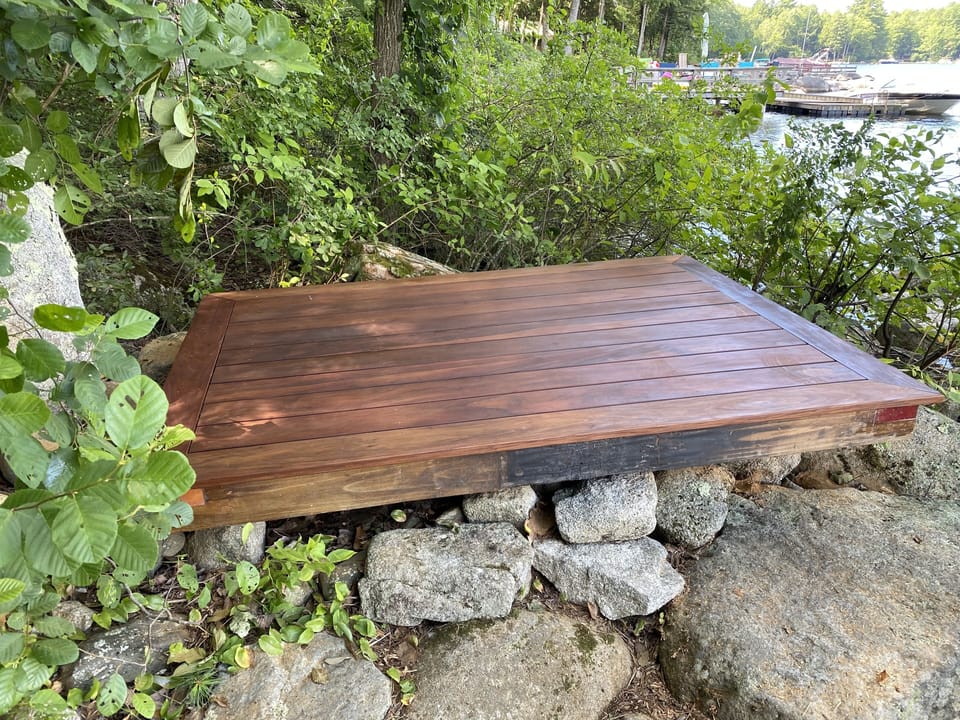 Seating platform at waterfront