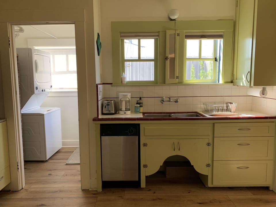 Kitchen and private laundry.