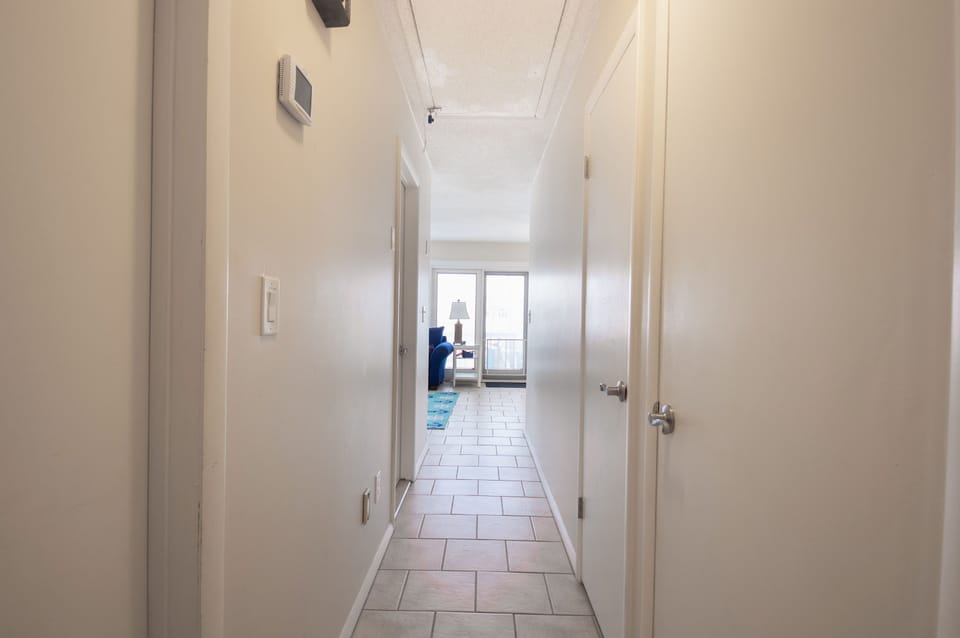 Hallway from Master BR and bunkbed room towards living area