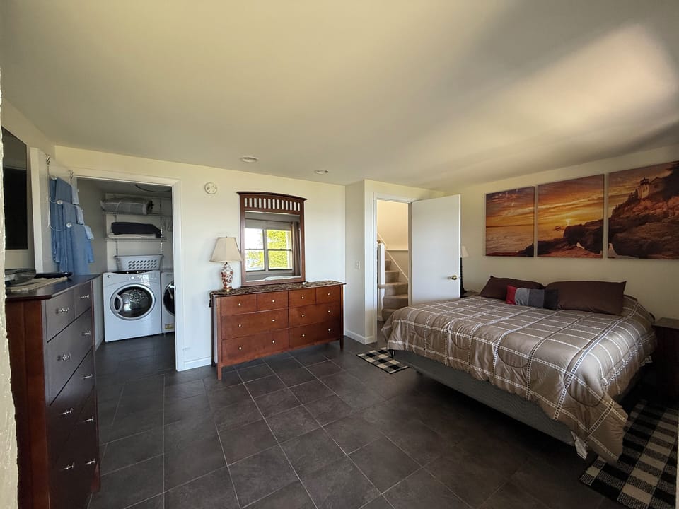 Lower level laundry room off master bedroom