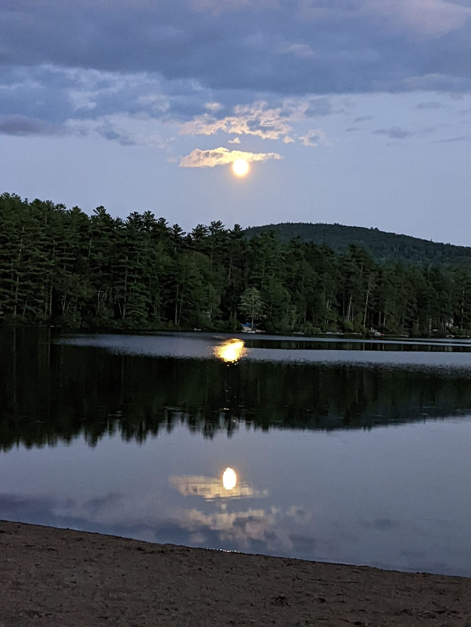 moonlit lake