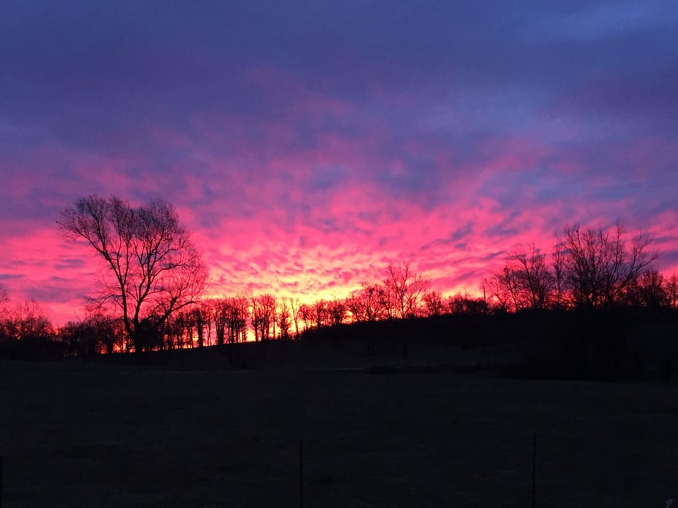 Explosive country sunrise