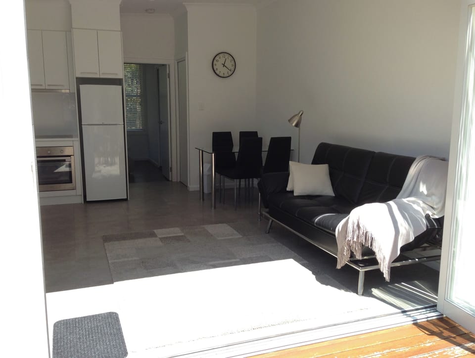 Futon lounge in living area