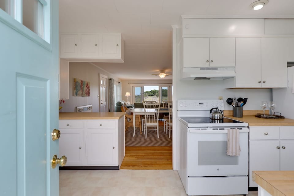 Freshly painted kitchen with newer appliances 