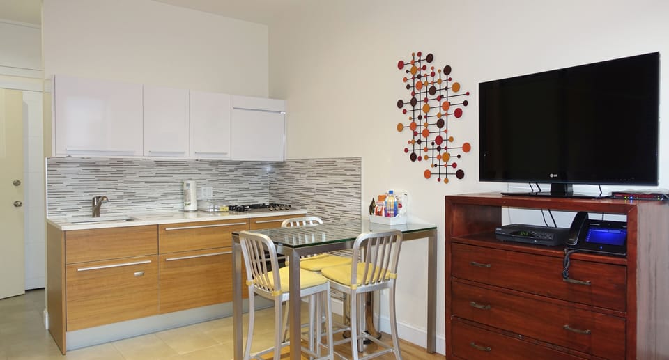 Kitchen, Dining Table & Media Chest