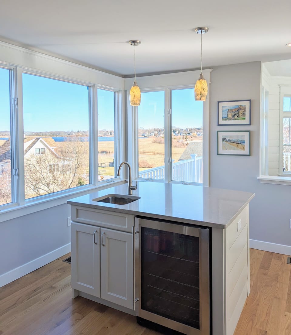 Kitchen island with a view