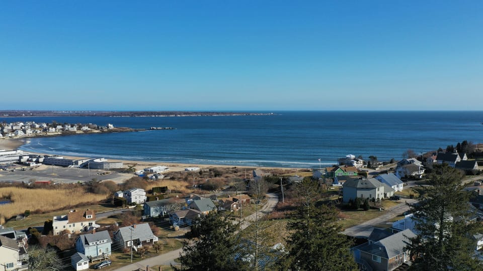 Aerial view of the beach