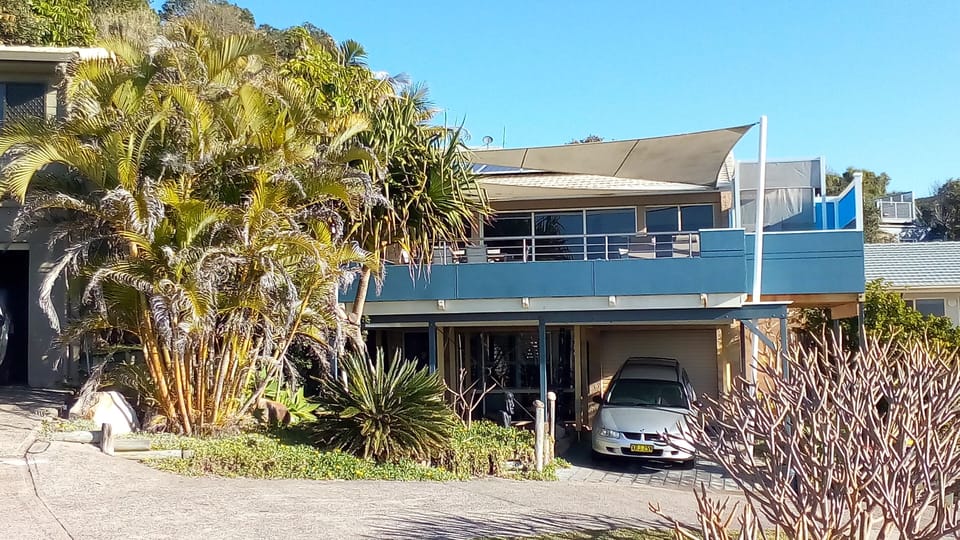 Boomers Beach House overlooking the sand and surf at Boomerang Beach
