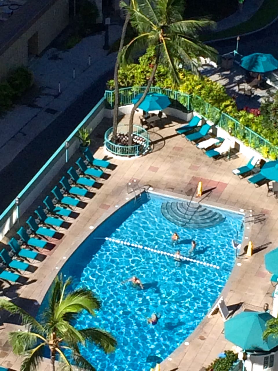 one of two outdoor pools on the ocean side