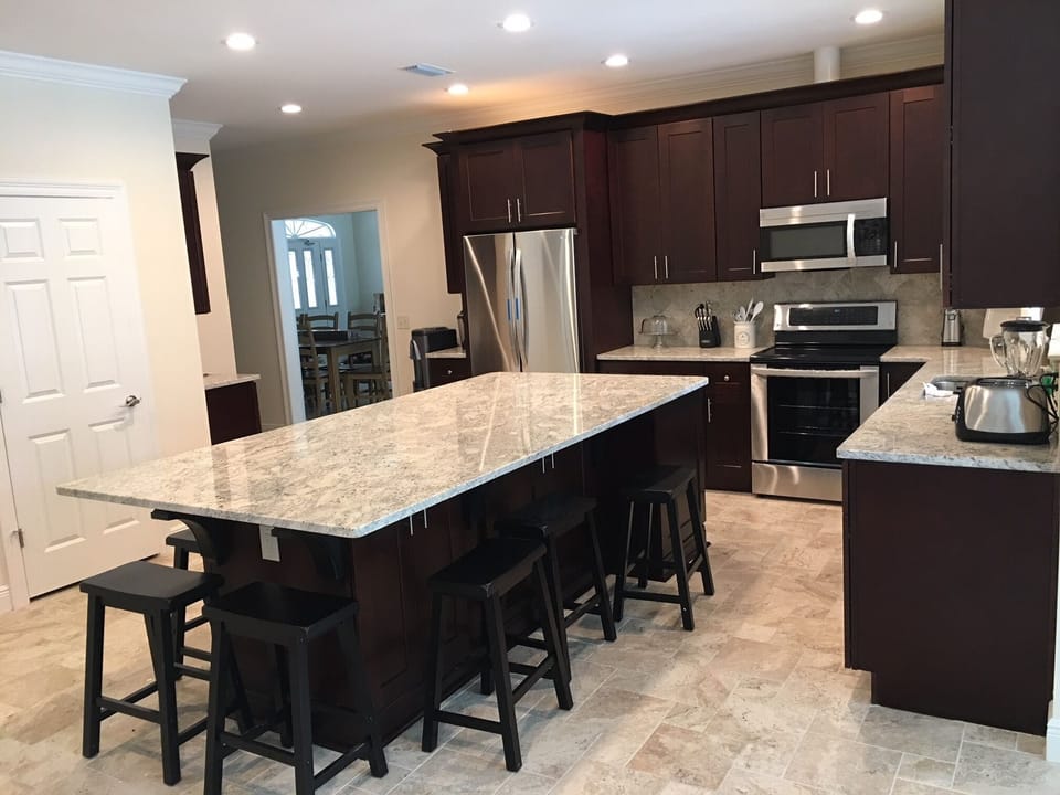 Kitchen island seats 8