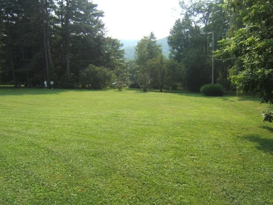 Large Flat Front Yard looking toward house & River