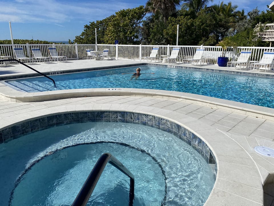 Renovated pool and jacuzzi area